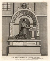 Monumento al abogado Richard Martin, registrador de Londres (1570-1618), en la Iglesia del Temple