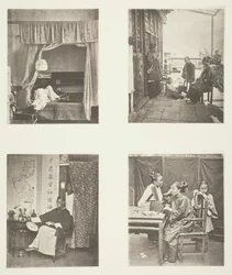 Una bocanada de la pipa de opio en casa, después de la cena, leyendo para honores, el tocador, c. 1868