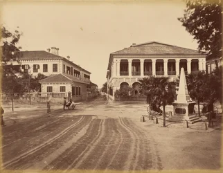 Edificio de Siemssen and Co. y monumento al Ejército Siempre Victorioso, Shanghái