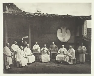 El abad y los monjes de Kushan
