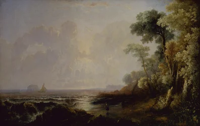 Vista desde Bass Rock (óleo sobre lienzo)