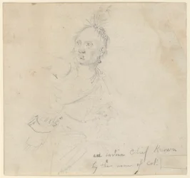 Capitán Joseph Lewis de Louis, de los indios Oneida, estudio para el