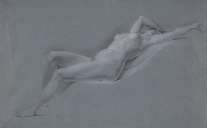 Desnudo reclinado, vista frontal
