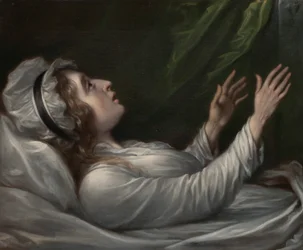 Sarah Trumbull en su lecho de muerte