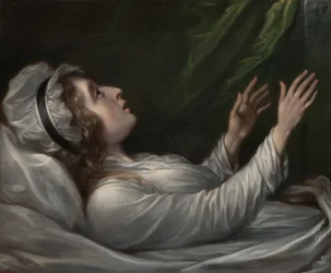 Sarah Trumbull en su lecho de muerte
