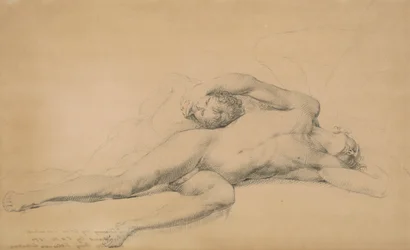 Estudio para La muerte del general Montgomery en el ataque a Quebec, 31 de diciembre de 1775