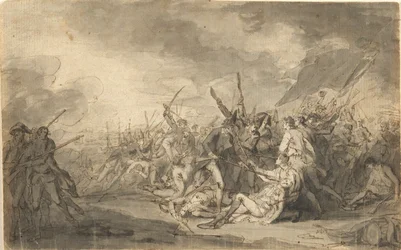 Estudio para La muerte del general Warren en la batalla de Bunker