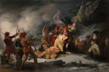 La muerte del general Montgomery en el ataque a Quebec, 31 de diciembre de 1775