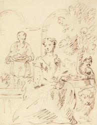 Dama y cacatúa