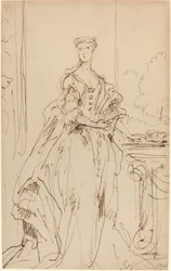 Retrato de una dama de pie