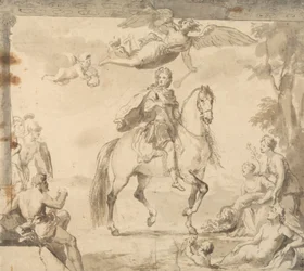 Estudio preparatorio para la decoración "Retrato ecuestre de Jorge I"