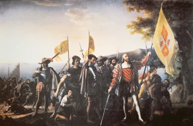 El desembarco de Colón en América en 1492