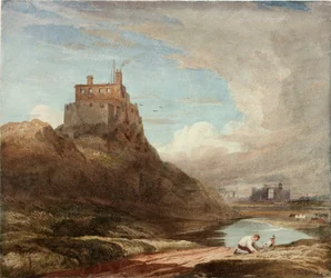 Vista del castillo de Holy Island