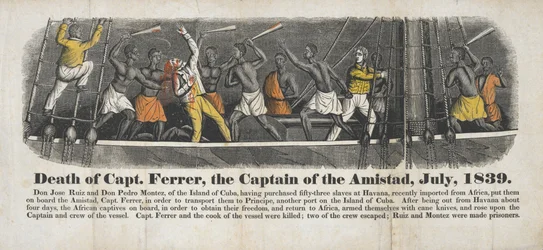 Muerte del Capitán Ferrer, Capitán de la Amistad, julio de 1839
