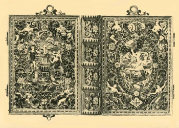 Cubierta de libro de oro, siglo XIX, 1881
