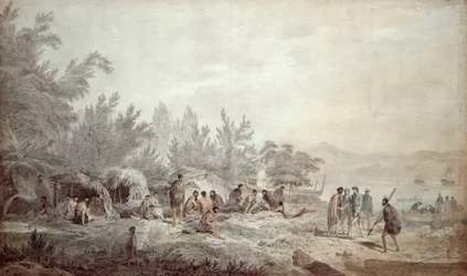 Capitán Cook en Ship Cove, Queen Charlotte Sound