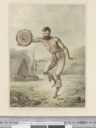 F.36 Un hombre de las Islas Sandwich, bailando, c.1773-84