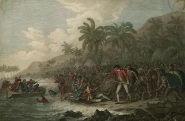La muerte del capitán James Cook el 14 de febrero de 1779, 1785