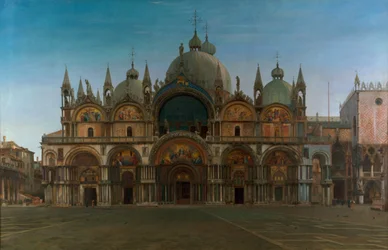 Fachada occidental de la Basílica de San Marcos, Venecia, Italia