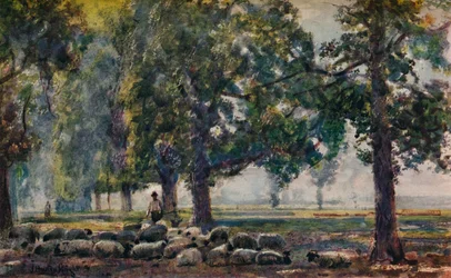 Cuidando los rebaños, c. 1895