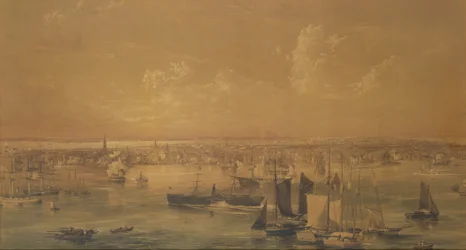 Nueva York desde el East River, 1852
