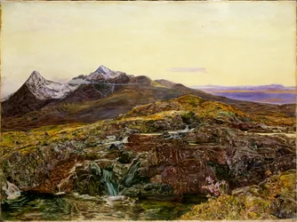 Cuillin Ridge, Skye, desde Sligachan, 1855