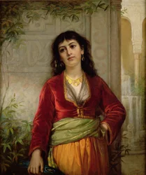 El compañero no deseado (una escena callejera en El Cairo), c.1872-73