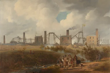 Vista de Murton Colliery, cerca de Seaham, condado de Durham