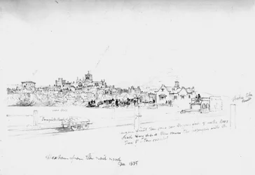 Hexham desde el ferrocarril, 1835