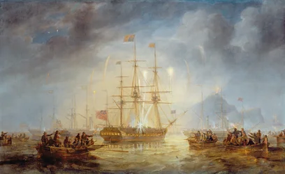 Llegada de la reina Victoria a Edimburgo (óleo sobre lienzo)