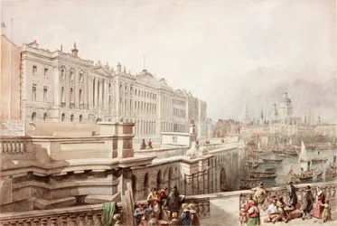 Somerset House y San Pablo desde el puente de Waterloo