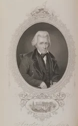 Andrew Jackson, de La Historia de los Estados Unidos, Vol. II, por Charles Mackay, grabado por W.J. Edwards