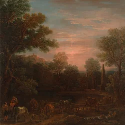 Paisaje clásico: Atardecer