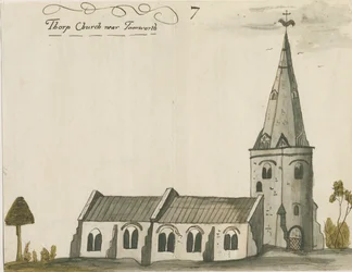 Iglesia de Thorpe Constantine: pintura en acuarela, nd [c.1784]