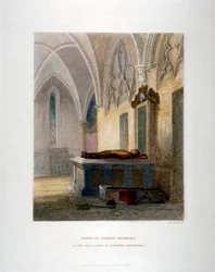 Tumba de Lancelot Andrews en la Capilla de la Virgen, Iglesia de St Saviour, Southwark, Londres, 1851
