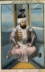 Solyman II (1642-1691), sultán entre 1687 y 1691, de «Serie de retratos de los emperadores de Turquía».