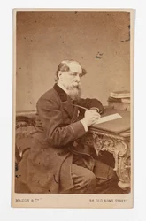 Carte-de-visite de Charles Dickens, por John & Charles Watkins