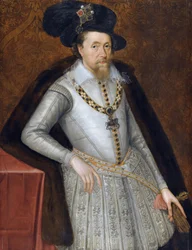 Retrato del Rey Jacobo I de Inglaterra (1566-1625)