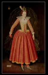 Lucy Harrington, Condesa de Bedford, en un traje de mascarada diseñado por Inigo Jones, 1606