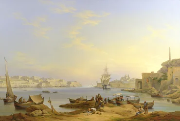 Gran Puerto, La Valeta, Malta (1850)