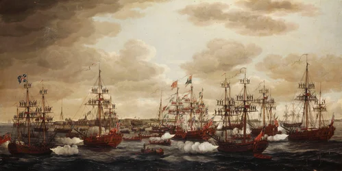El desembarco de la princesa Carlota en Harwich en 1761, 1762