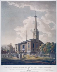 Vista de la Iglesia de San Juan Horsleydown, Bermondsey, Londres