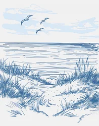 Serenidad costera azul