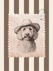 Sello del caniche vaquero