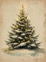 Árbol de Navidad nevado