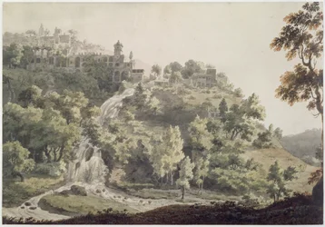 Tívoli: Una vista de la Villa de Mecenas, 1858