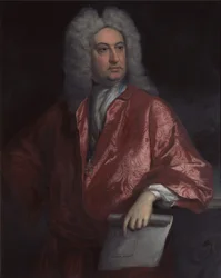Sir John Vanbrugh (1664-1726), Clarenceux Rey de Armas (óleo sobre lienzo)