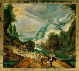 Paisaje con la conversión de San Pablo (pintura sobre lienzo)