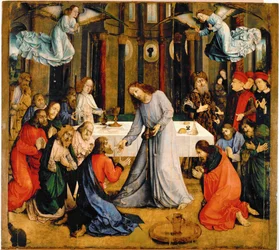 La Comunión de los Apóstoles (óleo sobre madera)