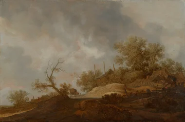Paisaje al borde de un pueblo